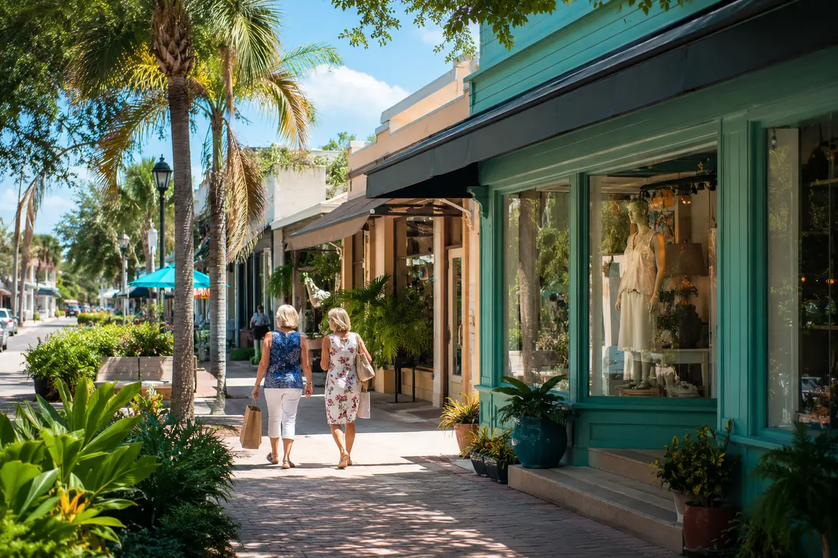 AI-generated placeholder of coastal Florida shops