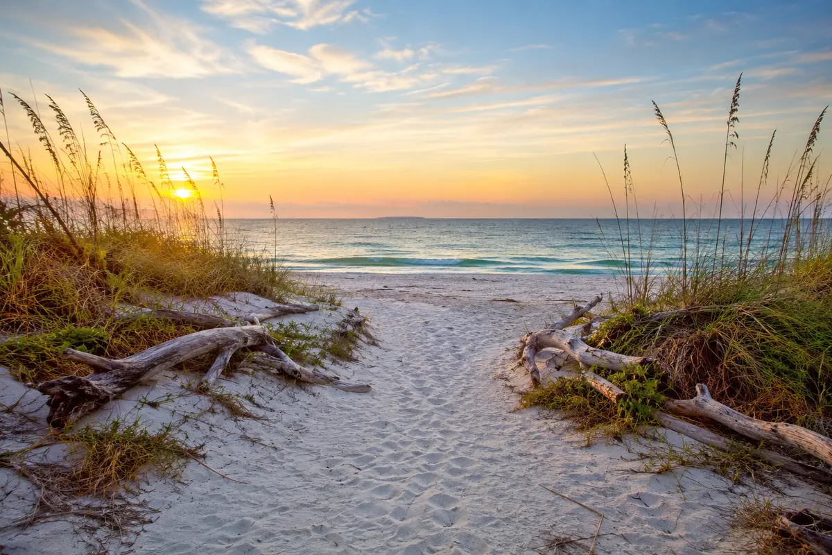 AI-generated placeholder of a path to Manasota Key Beach